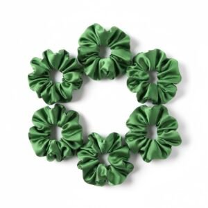 GREEN SCRUNCHIES